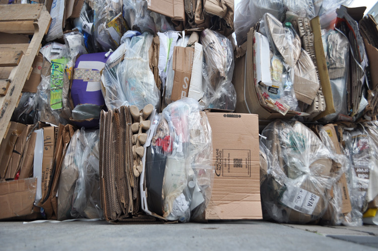 Image of cardboard and paper recycling