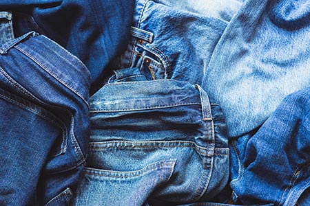 Image of Jeans scattered