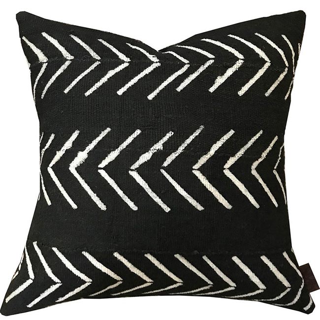 Image of a black and white pillow