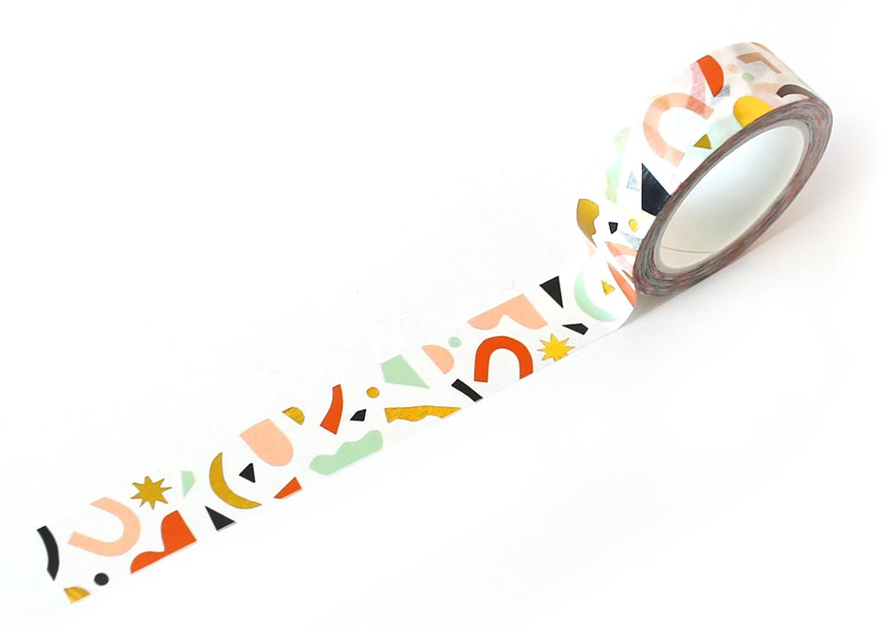 Image of a patterned washi tape made out of recycled paper